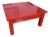 Furniture Co. Group One Red Porcelain Enamel Coffee Table For Sale