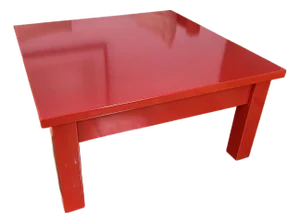 Furniture Co. Group One Red Porcelain Enamel Coffee Table