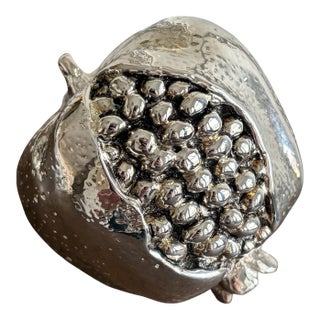 Vintage Silverplate Pomegranate Paper Weight For Sale