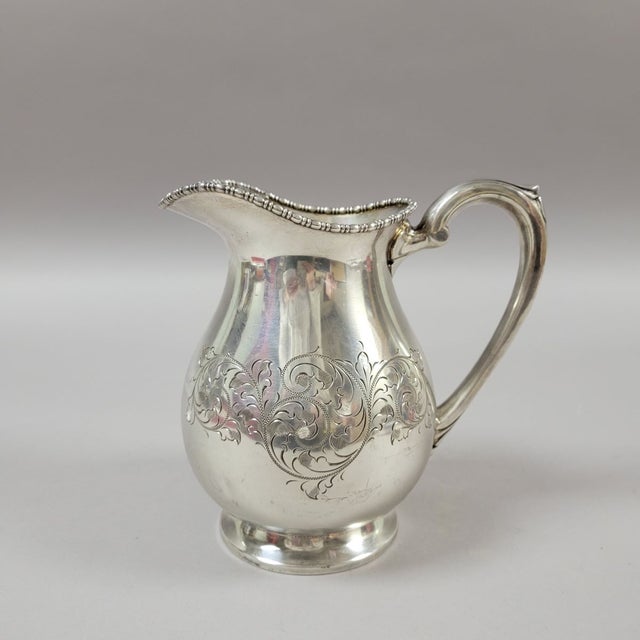 English Antique English Sheffield Silver-Plated Pitcher For Sale - Image 3 of 7
