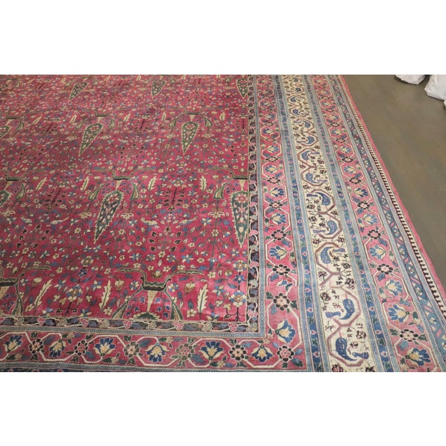 Vintage Indian Larestan Plum Rug rug no.10839 For Sale - Image 9 of 15