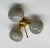 Italian Trifoglio Polished Brass Gray Pebble Flush Mount by Fabio LTD For Sale - Image 3 of 8