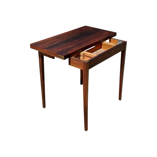 Wood 1960's Svend Langkilde Attributed Folding Table For Sale - Image 7 of 9