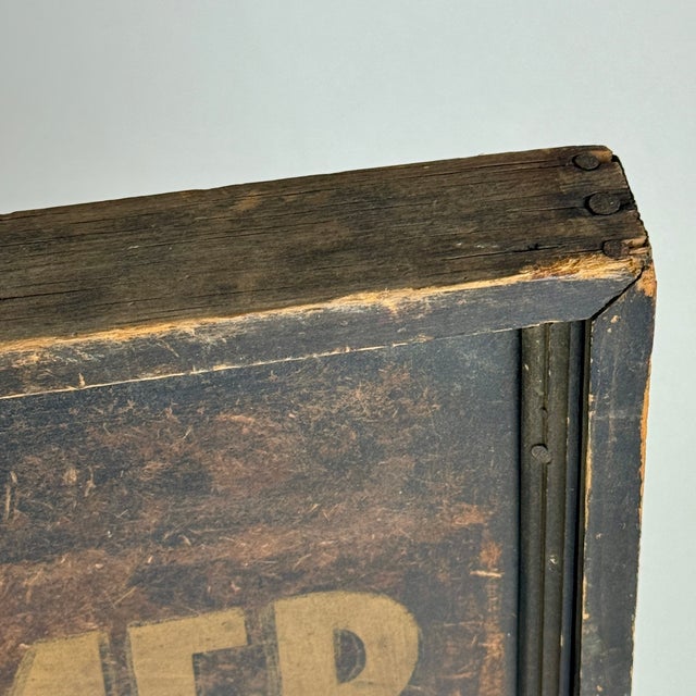 An early 20th Century trade sign, advertising F. Edward Sterner Mutual Insurance. It's all wood and double sided. The...