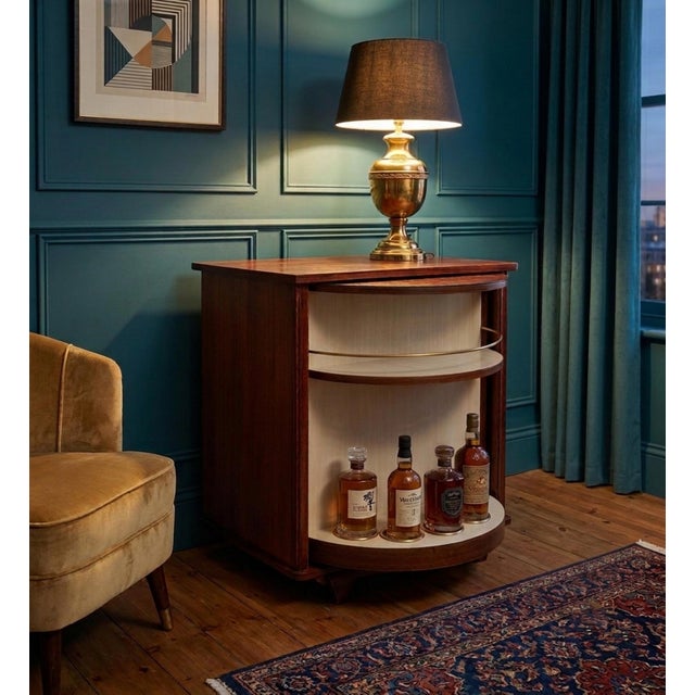 Art Deco French Rotating Cocktail Cabinet, 1940 For Sale - Image 12 of 15