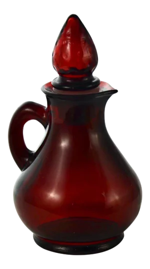 Red Ruby Glass Cruet Pitcher