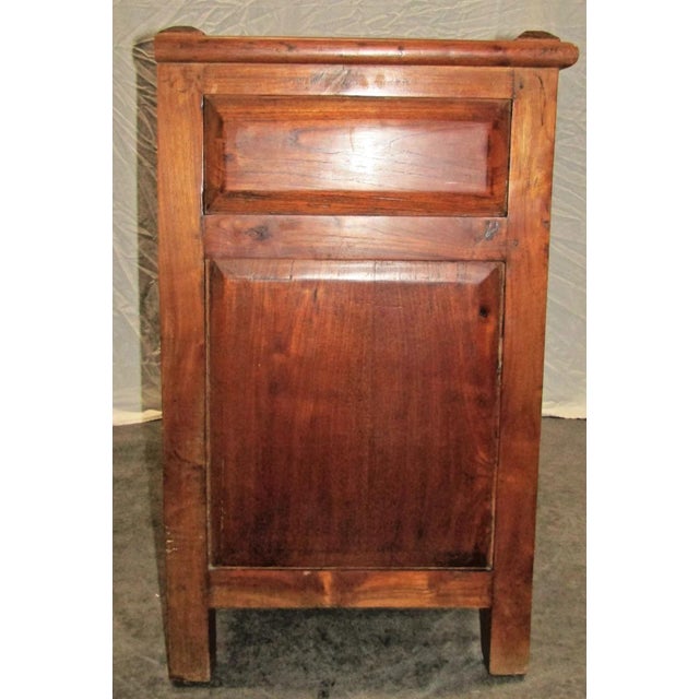 Late 19th Century Antique Dutch Colonial Teak Carved Two Drawer Two Door Buffet Cabinet For Sale - Image 5 of 13