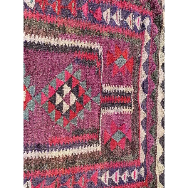 Vintage Turkish Kilim Flat Runner For Sale - Image 8 of 17
