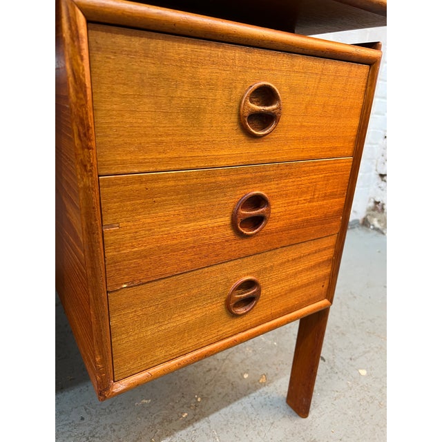 Mid-Century Teak Executive Desk by Art Furn of Denmark For Sale - Image 9 of 17