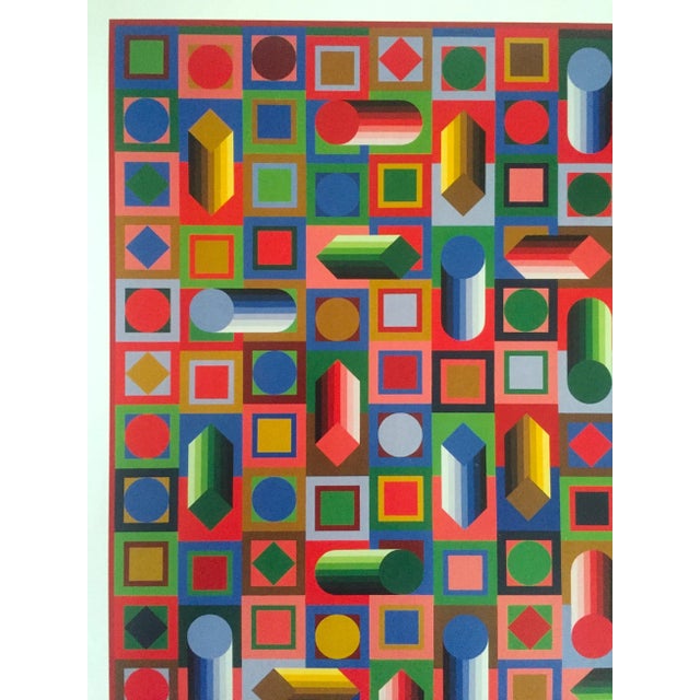 2000 - 2009 Victor Vasarely Op Art Modernist Geometric Lithograph Print "Hyram - Prism" 1980 For Sale - Image 5 of 13