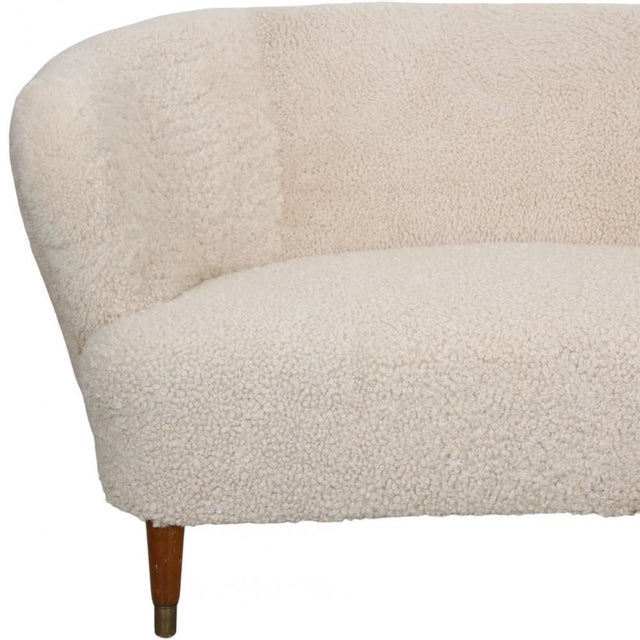 Danish 2-Seater Sofa in Sheepskin, 1960s For Sale - Image 9 of 17