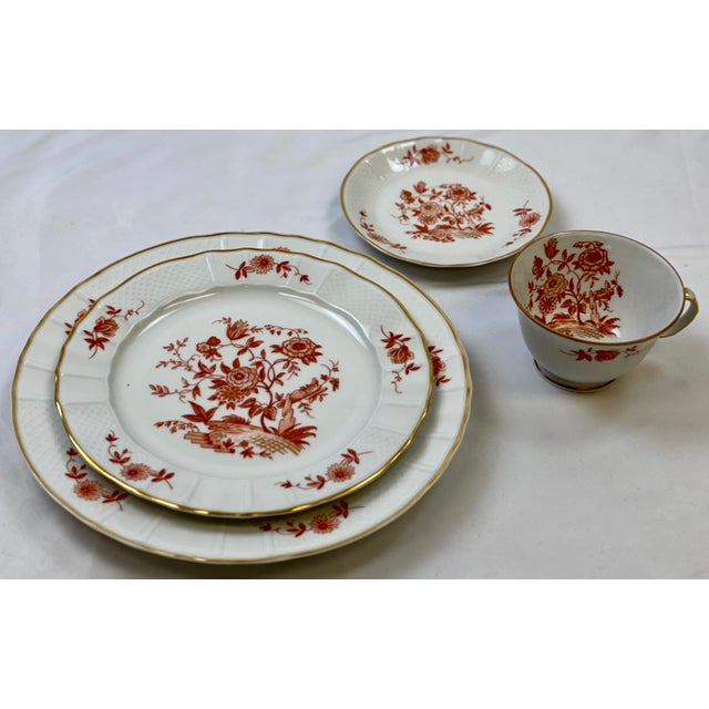 Vintage Bernardaud Zinnias Orange & Gold Dinnerware Set of 32 Chairish