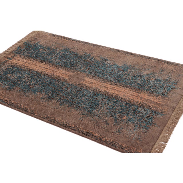 Rug & Kilim Rug & Kilim’s Modern Runner Rug With Abstract Patterns “Zaronin Darb” For Sale - Image 4 of 8