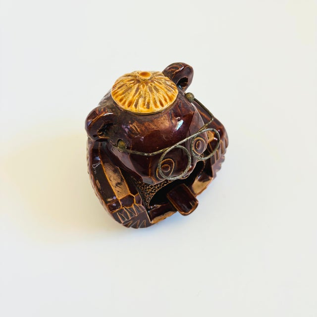 Mid-Century Modern Mid Century Pottery Bear Ashtray For Sale - Image 3 of 10