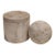 1990s Travertine Stone Canister and Sphere Set- 2 Pieces For Sale