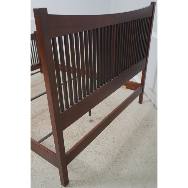 Stickley Mission Cherry Queen Size Spindle Bed For Sale - Image 14 of 16