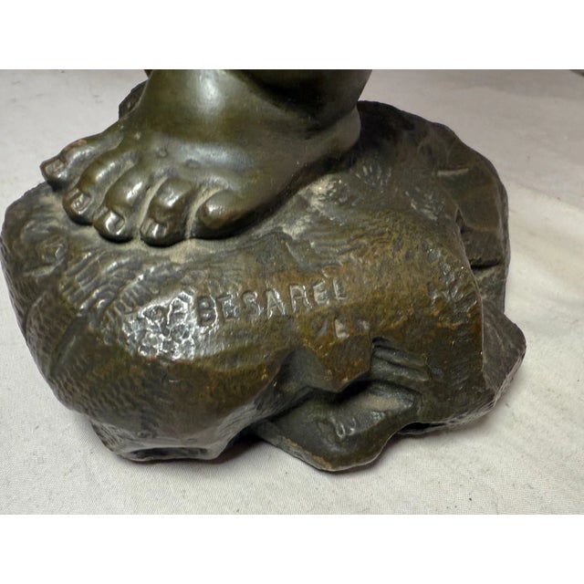 Large Antique 1800's Valentino Besarel Putti Cherub Bronze Statue Sculpture Art For Sale - Image 14 of 17