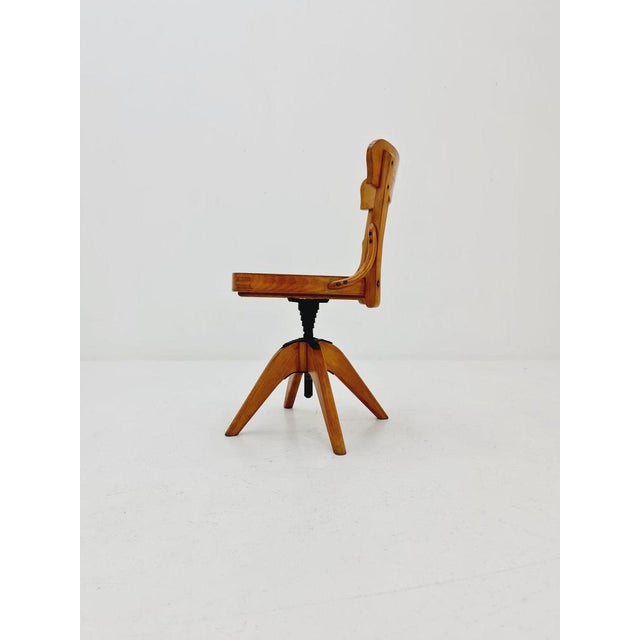 Bauhaus Bauhaus Swivel Office Chair in Wood by Puffdreh Kontorchair, 1930s For Sale - Image 3 of 11