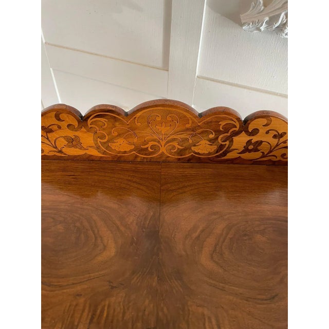 Antique Victorian Burr Walnut Inlaid Lamp Table For Sale - Image 6 of 16