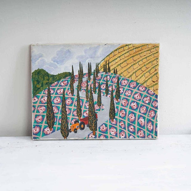 Giovanni Scarparo, Beauty of the Tuscan Countryside, Oil on Canvas For Sale - Image 4 of 5