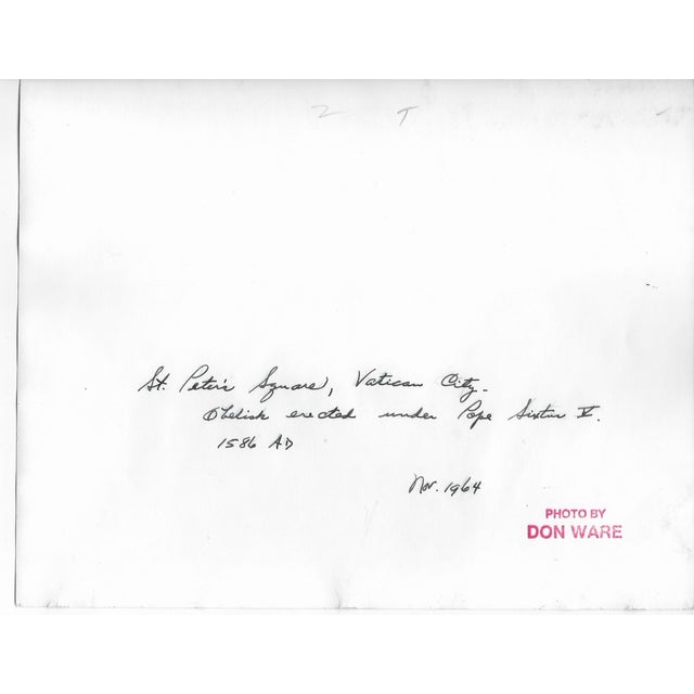 1964 black and white city plan photograph by Los Angeles based photographer Don Coleman Ware (1921-2006) of St. Peter's...