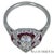 Early 21st Century 18k (750) White Gold - Pear Shape Ring: Natural Diamond and Ruby For Sale - Image 5 of 14