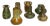 Stoneware Miniature Vases by Denbac & Charles Greber, Set of 7 For Sale