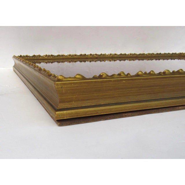 Wood Vintage Lift Top Table Top Gilt Display Frame For Sale - Image 7 of 10