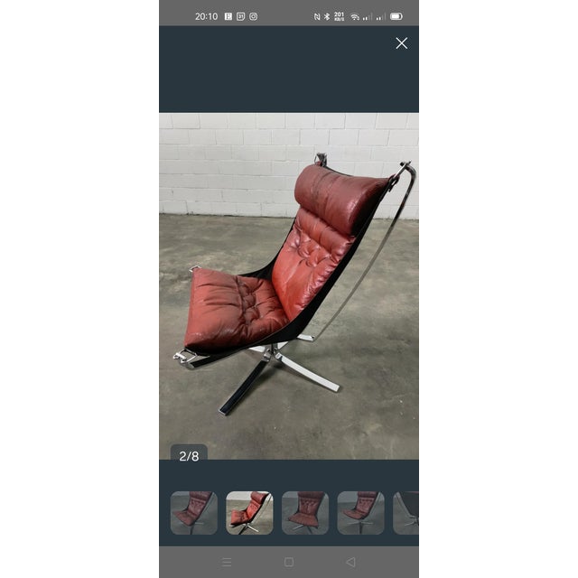 Scandinavian Falcon armchair, attributed to Sigurd Ressell for Vatne Mobler, 1970s. Dimensions: width 78cm, depth 85cm,...