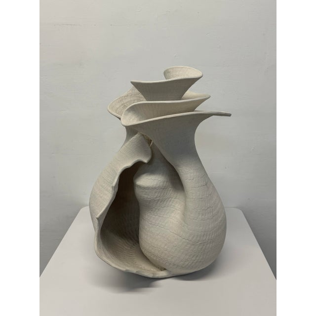 Large modernist studio pottery vase by Guy Dawson circa 1960s. Signed.