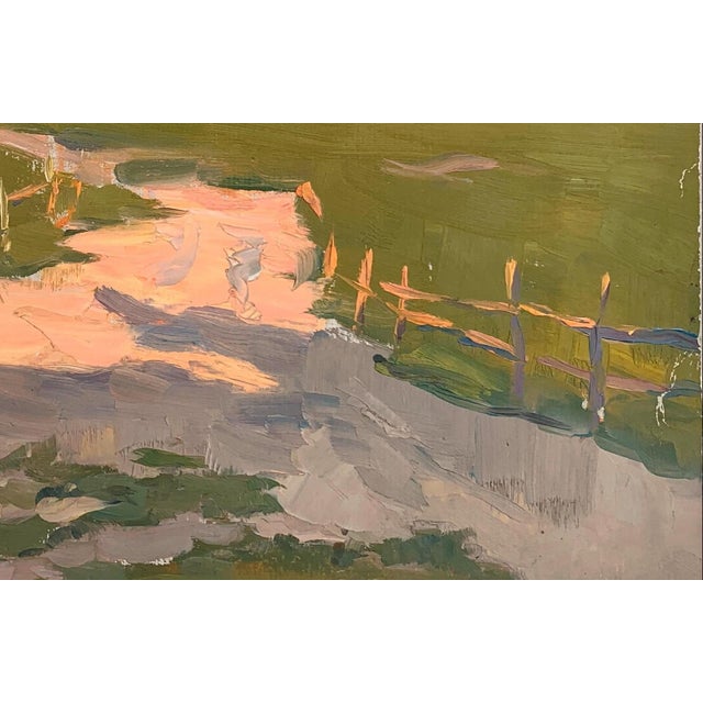 Socialist Realism Oil Painting, Ukrainian Artist Sokolovsky, 1970s 28,5-43,5 For Sale - Image 6 of 6
