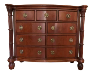 1990s Regency Style Kindel Furniture Councill Mahogany Tall Federal Style Chest