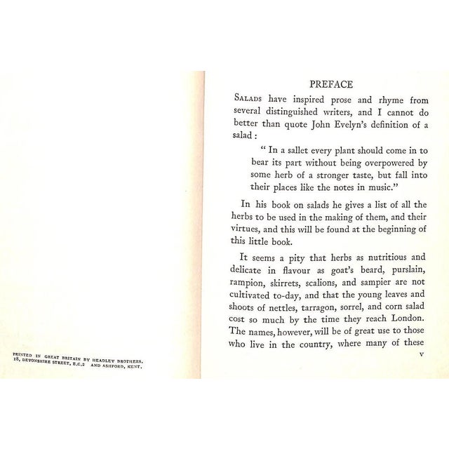 Paper "Green Salads and Fruit Salads: Including Salad Dressings and Recipes for Salad Vinegars" Leyel, Mrs. c.f. For Sale - Image 7 of 9