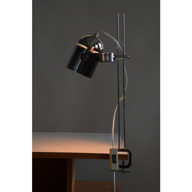 Mid-Century Modern Table Lamp in Chrome by J. Indra for Combi Lux, Czech, 1970s For Sale - Image 9 of 11