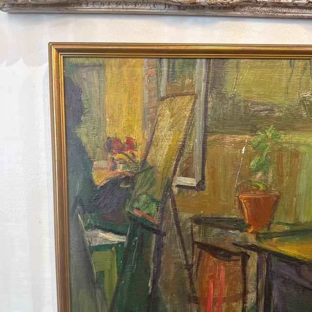 Early 20th Century Impressionist Original French Oil Painting For Sale - Image 4 of 6