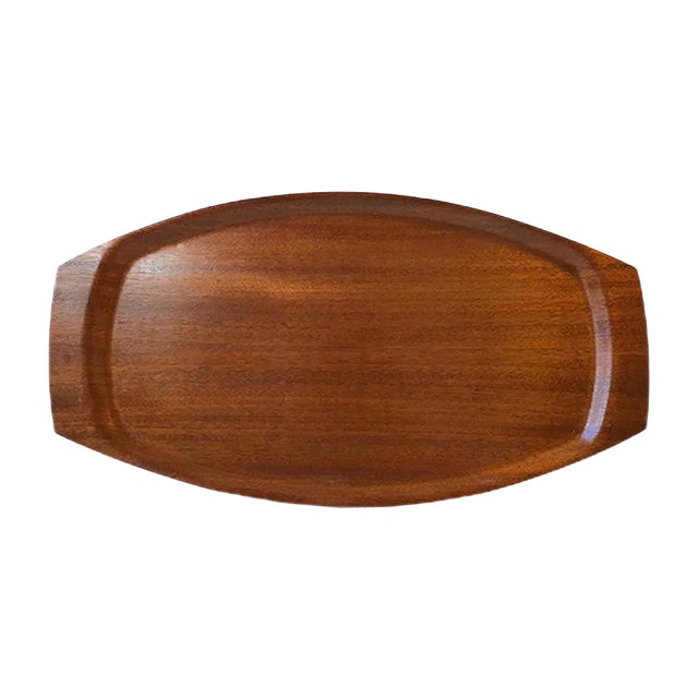 Large Danish Teak Veneer Serving Tray from Silva, 1960s For Sale