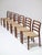 Mid-Century Modern Vintage Model 85 Dining Chairs in Teak and Papercord by N.O. Møller for J.L. Møllers, 1960s, Set of 6 For Sale - Image 3 of 17