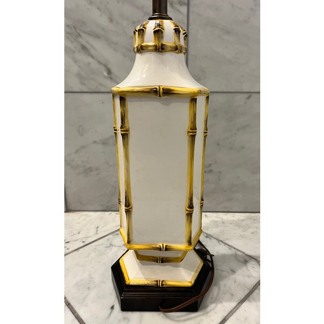 Grand millennial style with this palm beach beauty! Striking bamboo details on this table lamp and a nice heavy ceramic on...