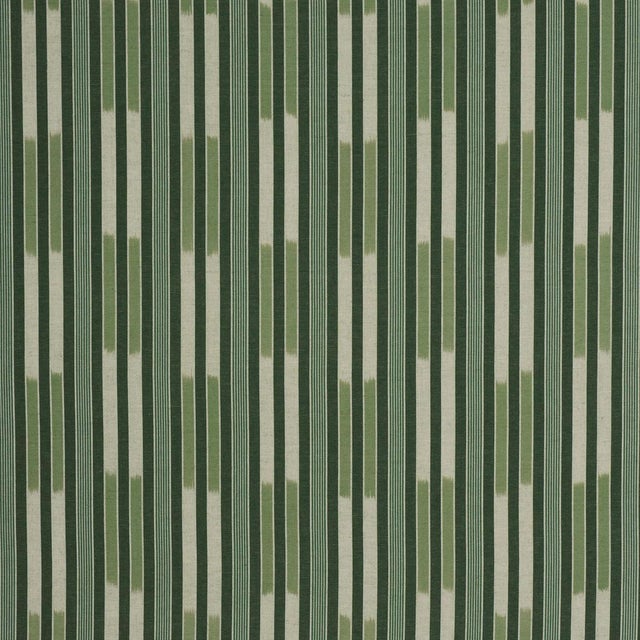 Schumacher Cusco Ikat Fabric In Green For Sale
