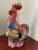 Late 20th Century Vintage French Hand Painted Ceramic Majolica Rooster Figurine 15" For Sale - Image 5 of 8