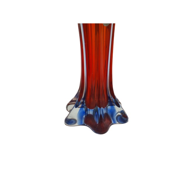Glass Italian Postmodern Vase in Murano Glass from Mandruzzato, 1950s For Sale - Image 7 of 9