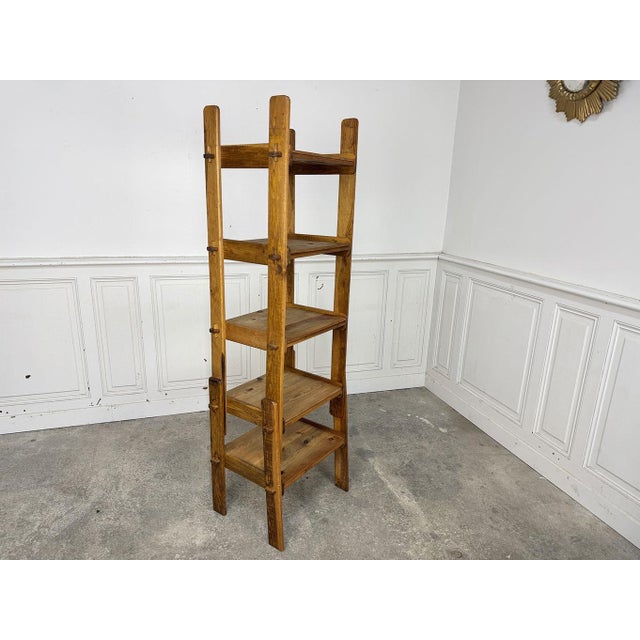 1950s Brutalist Beechwood Shelf, 1950s For Sale - Image 5 of 10