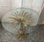 Glass Hollywood Regency Gold Leaf Wheat Sheaf Table For Sale - Image 7 of 9