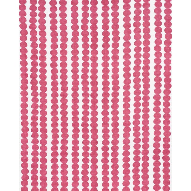 When an artisanal warp print meets a graphic stripe made of circles, the results are enchanting. Sold As A: 2 Yard Minimum...