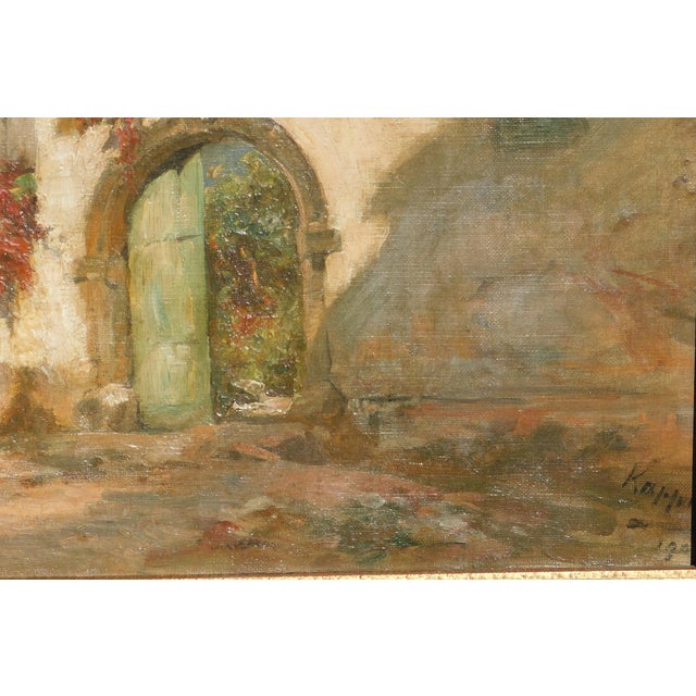 Vintage early 19th century oil on canvas mounted on board by Albert Kappis (1836-1914). Signed lower right. Image size...