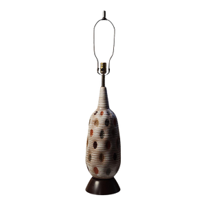 Mid Century Modern Fortune Lamp Company Tall Ceramic Table Lamp With Shade