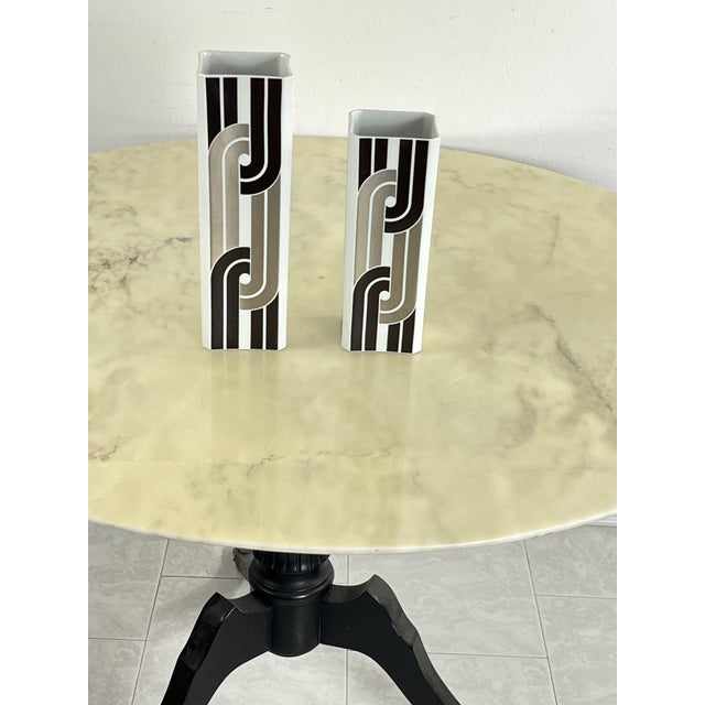 German Ceramic Vases by Hermann Schwahn for Hutschenreuther, 1970s, Set of 2 For Sale - Image 4 of 15