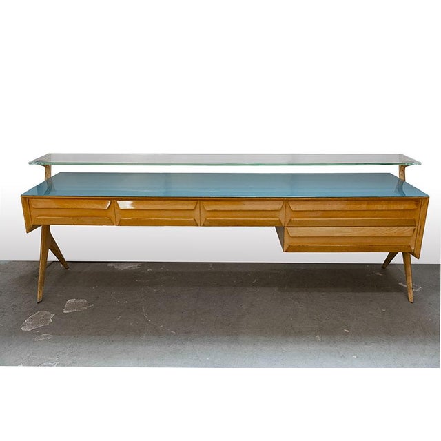 Chest of Drawers in Light Wood and Glass, 1959 For Sale - Image 4 of 8