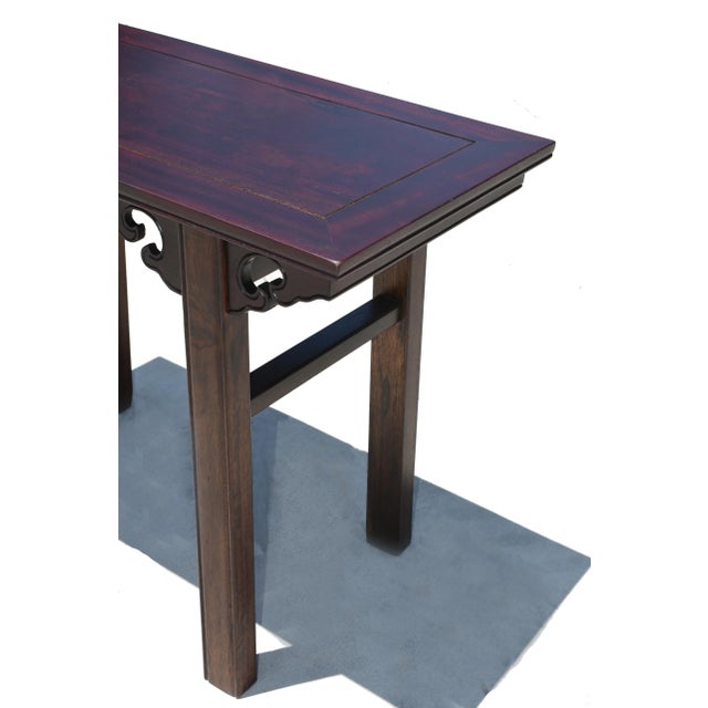 Chinese Antique Wine Console Table Solid Wood Single Board Elegant Ming For Sale - Image 12 of 18