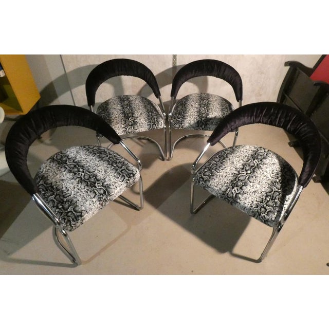 Kartell Steel Chairs by Giotto Stoppino for Kartell, Italy, 1970s, Set of 4 For Sale - Image 4 of 18